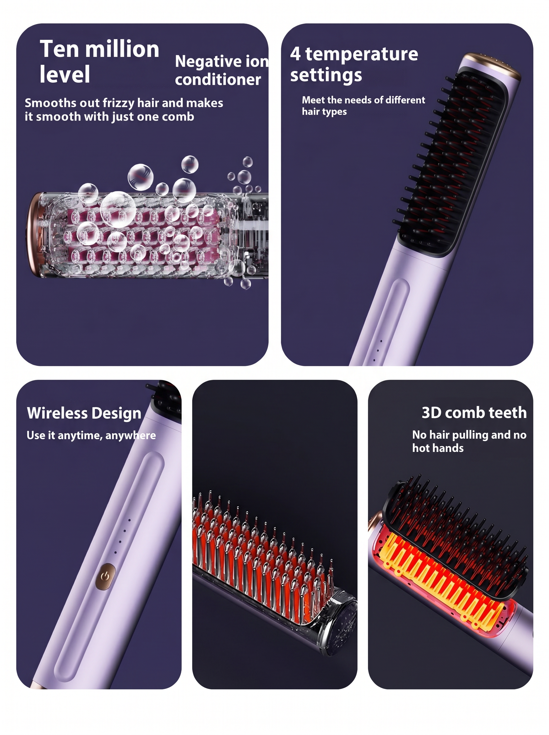 Portable 2-in-1 Hair Styler - No Damage, No Frizz