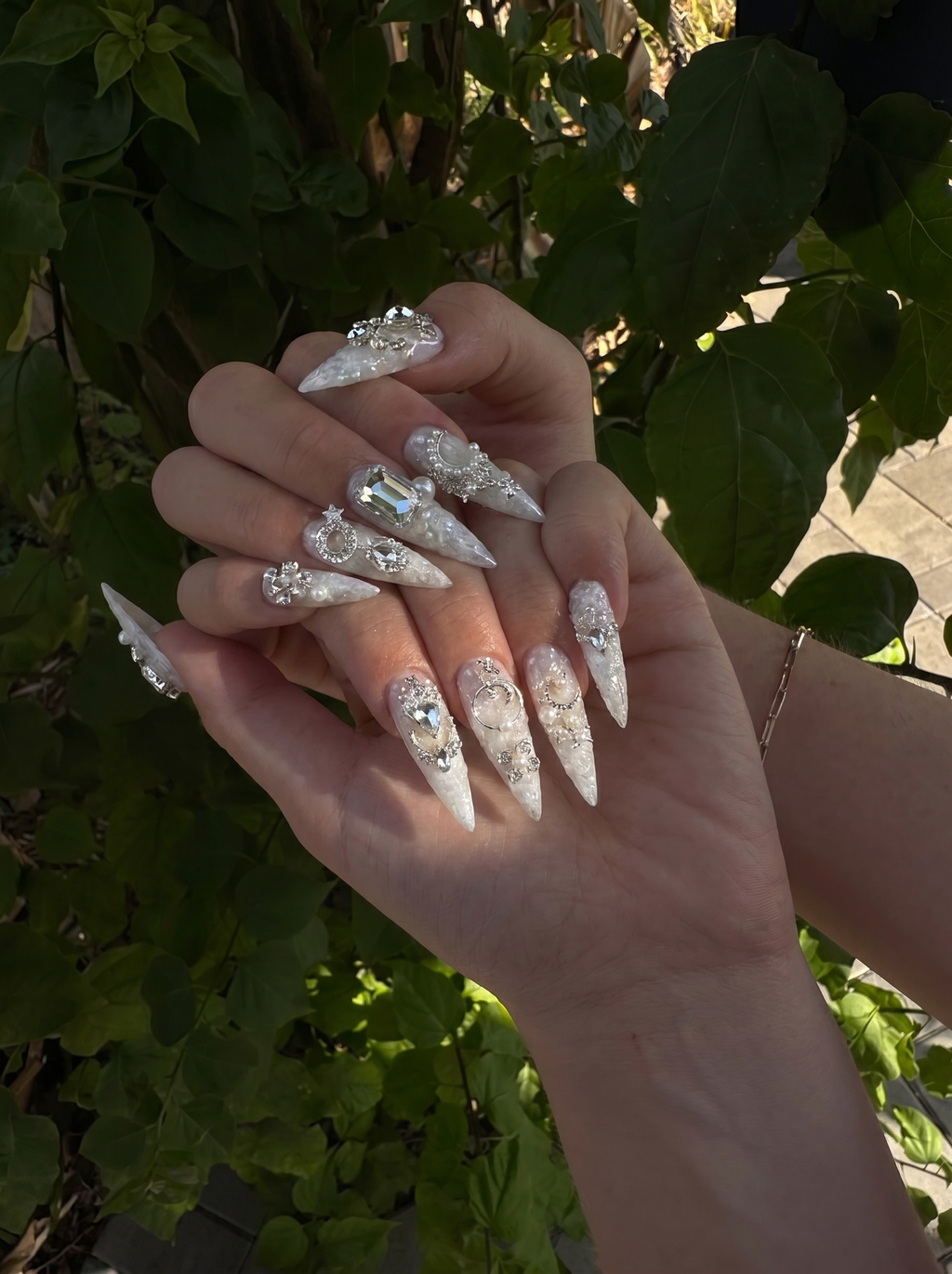 Moonlight Diamond Press-On Nails