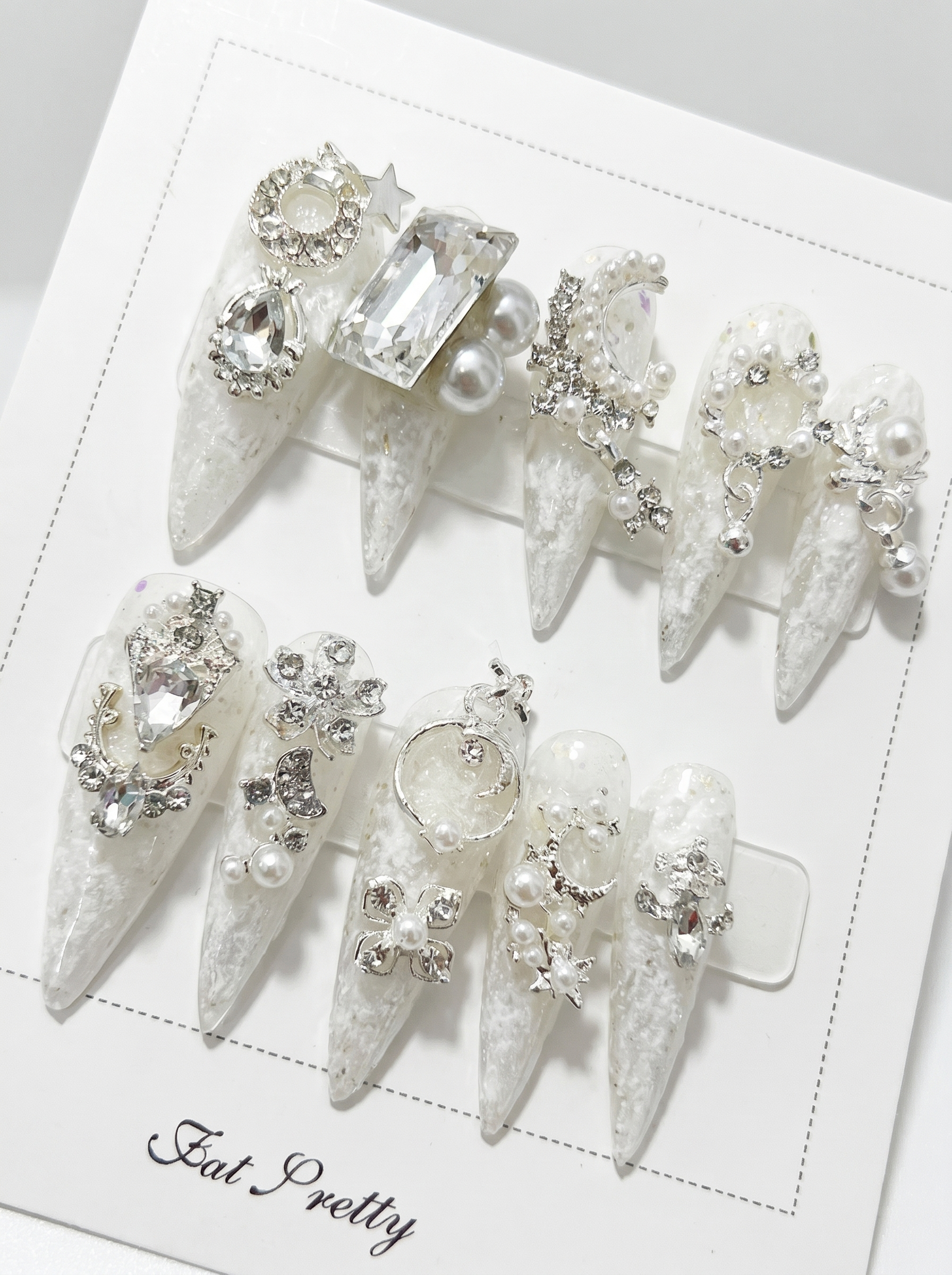 Moonlight Diamond Press-On Nails