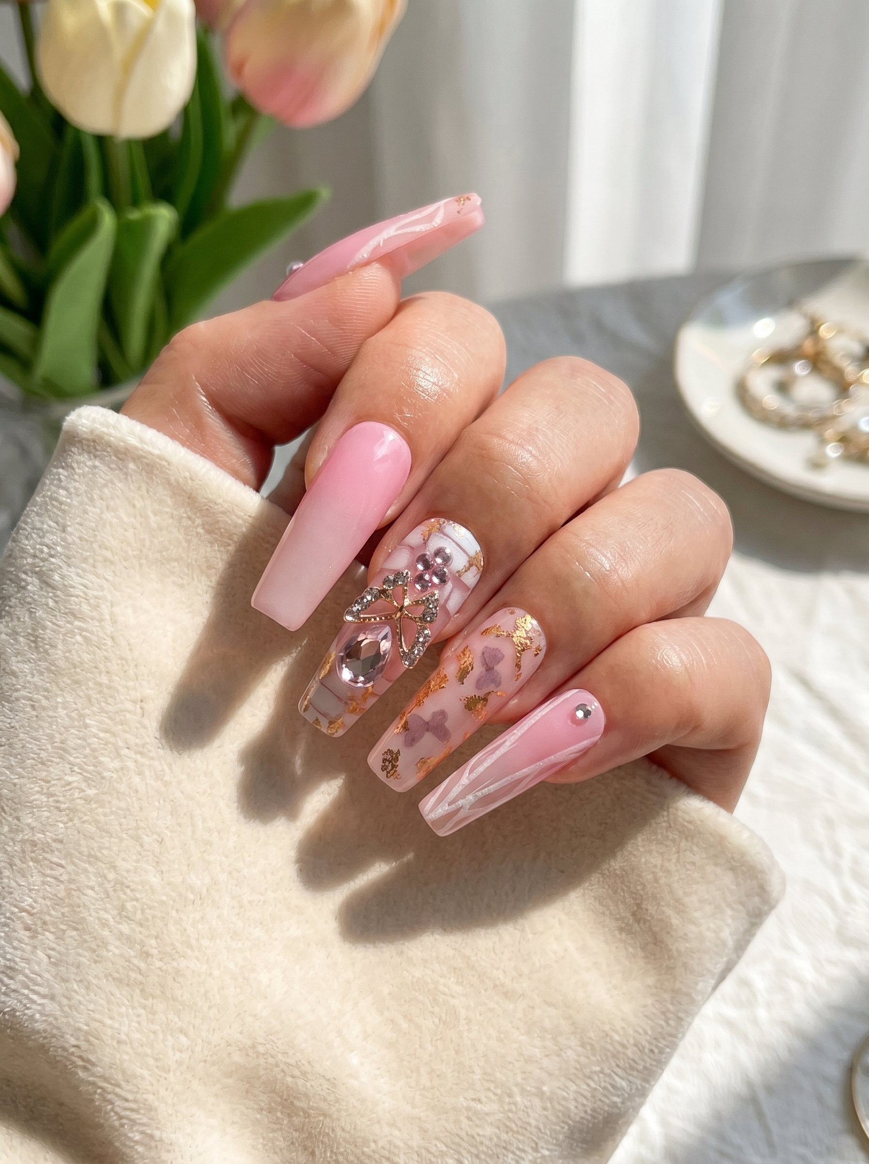 Butterfly Blush Press-On Nails