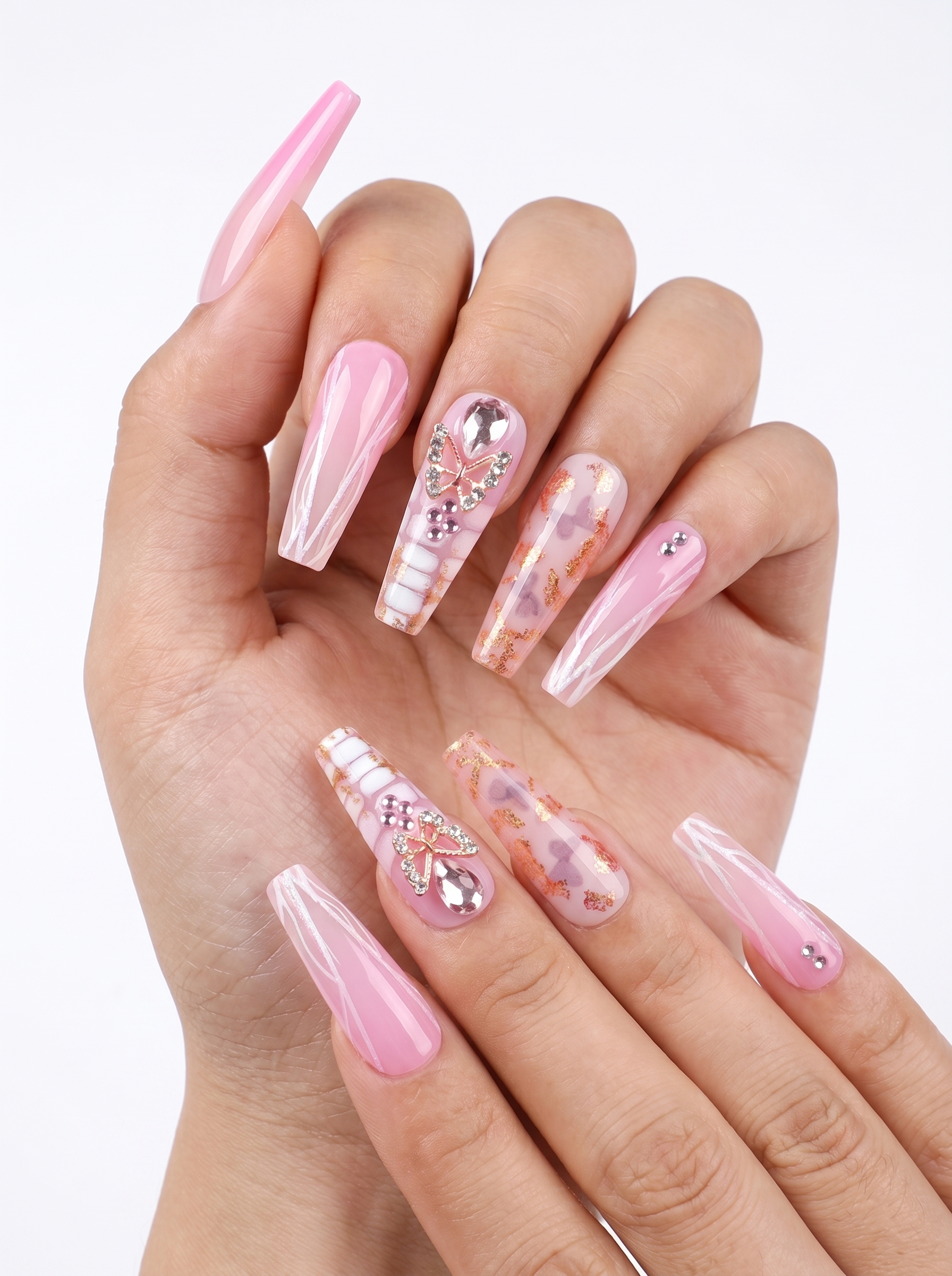 Butterfly Blush Press-On Nails