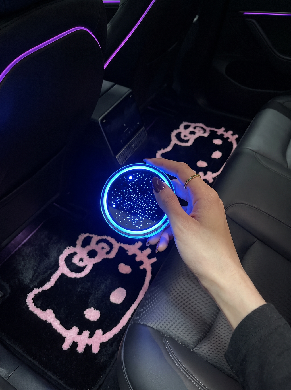 LED Car Cup Holder Lights